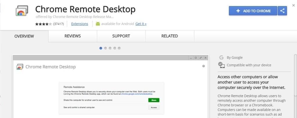 Chrome Remote Desktop