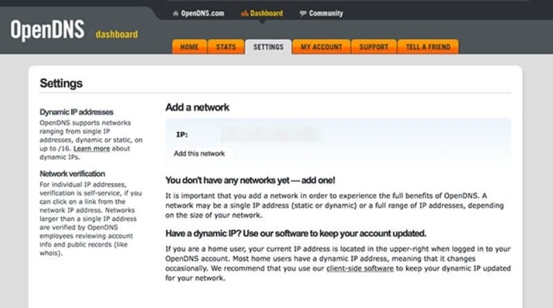 OpenDNS Home