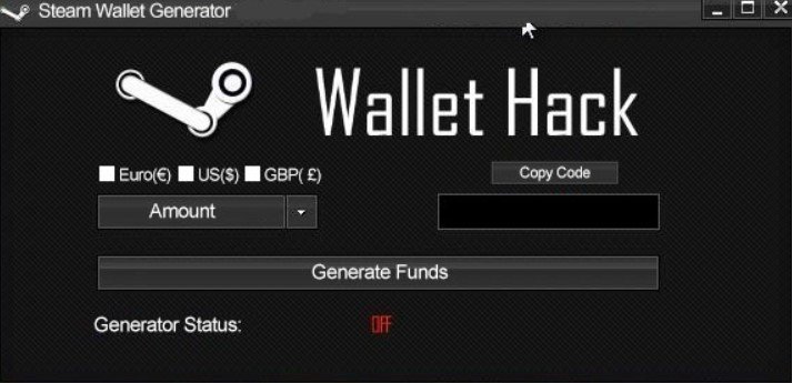 steam wallet generator